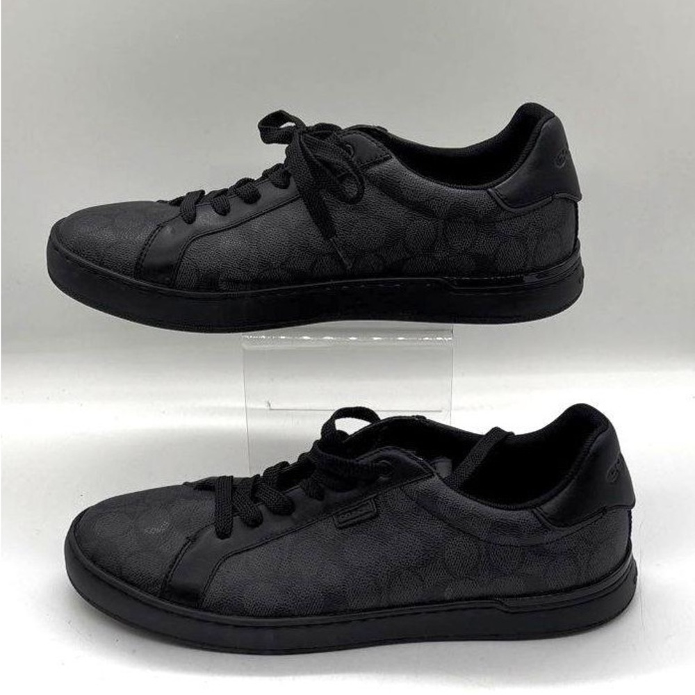 Coach Signature Black Low Top Sneaker Men's Size 12D - Picture 3 of 9